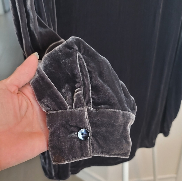 Soft Surroundings Plus Size Velvet Zip-Up Tunic Jacket - Picture 7 of 9